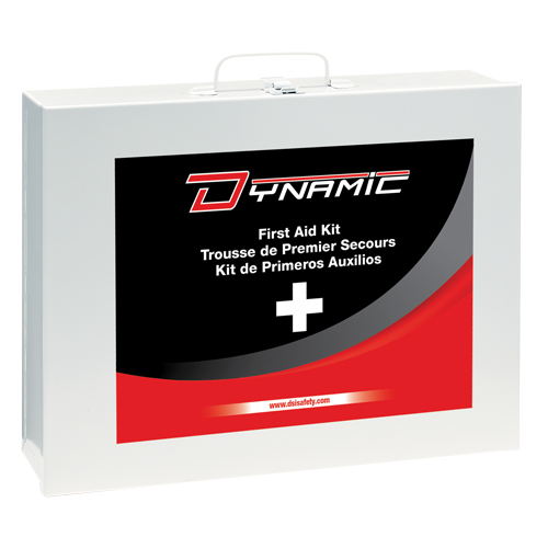 Trousse de premiers soins industrielle pour usage g&eacute;n&eacute;ral Dynamic, Dispositif m&eacute;dical Classe 1, Boîte en m&eacute;tal Superchem Industries