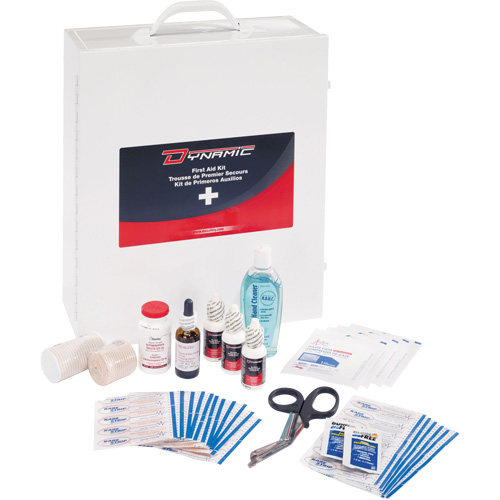Trousse de premiers soins industrielle pour usage g&eacute;n&eacute;ral Dynamic, Dispositif m&eacute;dical Classe 1, Boîte en m&eacute;tal Superchem Industries