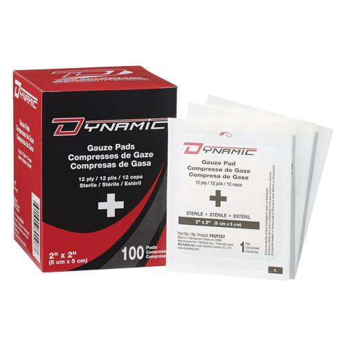 Dynamic Gauze, Pad, 2" L x 2" W, Sterile, Medical Device Class 1 Superchem Industries
