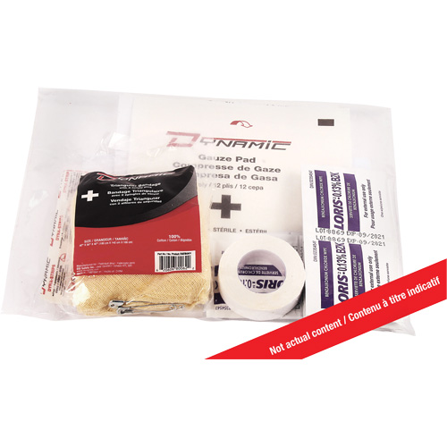 Dynamic First Aid Kit Refill, Meets CSA Z1220-17 Type 1 Personal, Personal (1 Worker), Class 1 Superchem Industries