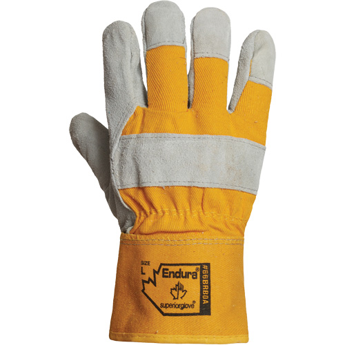 Gants d'ajusteur pour l'hiver Endura, Grand, Paume en Cuir refendu, Doublure en Boa Superchem Industries