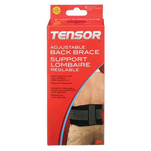 Tensor Adjustable Back Brace, Elastic, One Size Superchem Industries