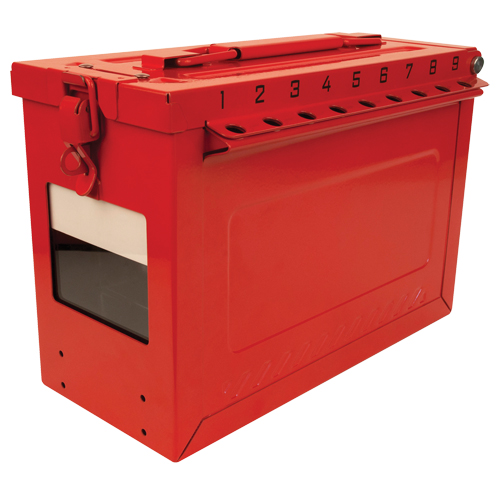 Large Group Lock Box, Red Superchem Industries