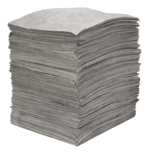Premium Meltblown Sorbent Pads, Universal, 15" x 18", 30 gal. Absorbancy Superchem Industries