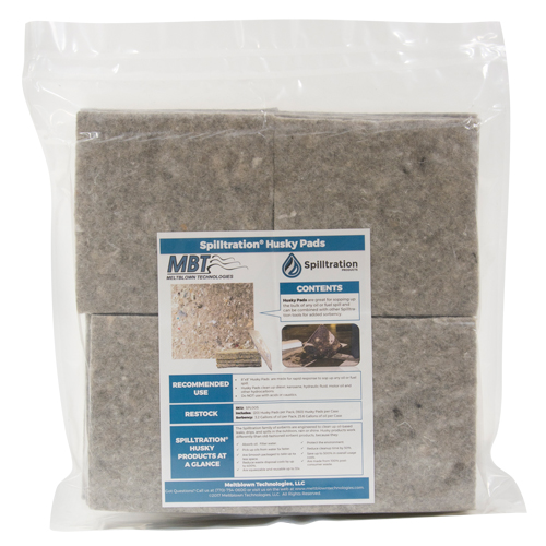 Tampons Husky Spilltration, Huile seulement, 16" x 16", 17,2 gal. d'absorption Superchem Industries