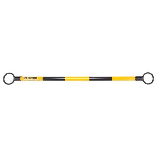 Barre t&eacute;lescopique pour barricade, Longueur d&eacute;ploy&eacute;e de 85", Noir/Jaune Superchem Industries