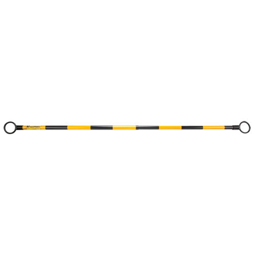 Barre t&eacute;lescopique pour barricade, Longueur d&eacute;ploy&eacute;e de 85", Noir/Jaune Superchem Industries