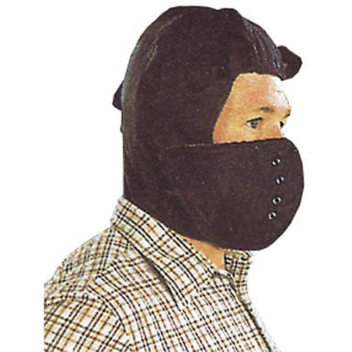 Doublure de casque de s&eacute;curit&eacute; avec masque amovible, Doublure en Coton/Kasha, Taille unique, Noir Superchem Industries
