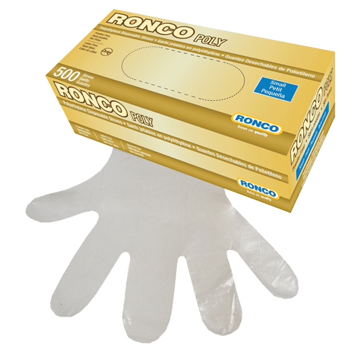 Gants jetables, Petit, Poly&eacute;thyl&egrave;ne, 1 mil, Sans poudre, Transparent Superchem Industries