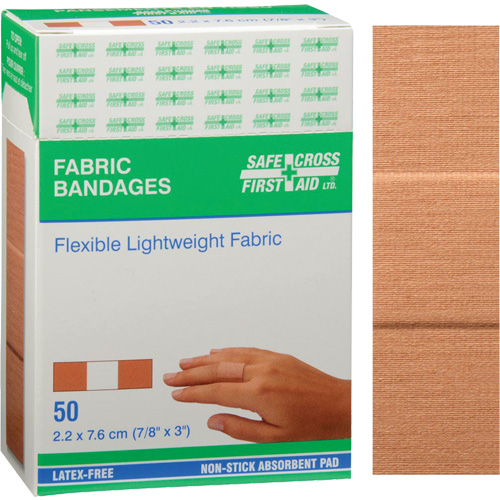 Bandages, Rectangular/Square, 3", Fabric, Non-Sterile Superchem Industries