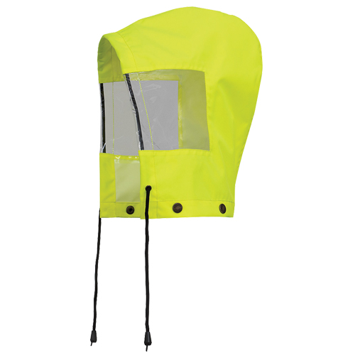 6037H Capuchon pour manteau de s&eacute;curit&eacute; imperm&eacute;able pour le contr&ocirc;le de la circulation, Jaune lime haute visibilit&eacute;, Polyester Superchem Industries