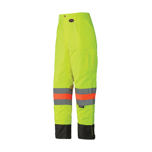 6039 Pantalon de s&eacute;curit&eacute; imperm&eacute;able pour le contr&ocirc;le de la circulation, Polyester, T-petit, Jaune lime haute visibilit&eacute; Superchem Industries