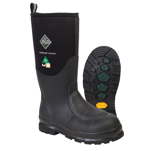 Bottes de travail Chore Met Extreme, Caoutchouc, Pointure 7, Semelle R&eacute;sistant aux perforations Superchem Industries