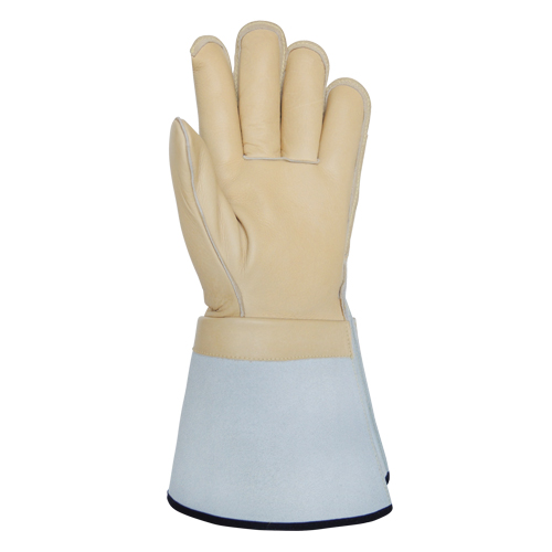 Lineman's Gloves, Small, Grain Cowhide Palm Superchem Industries
