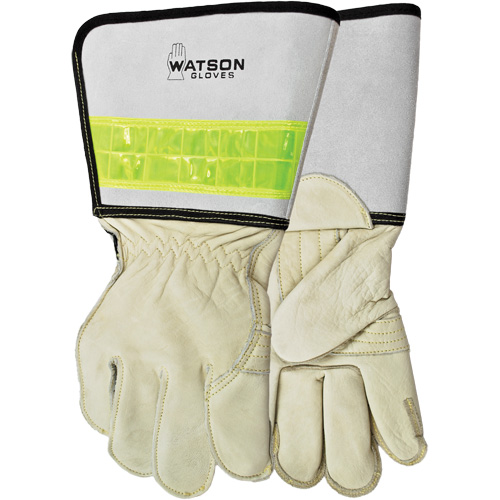 Gants de soudage pour monteur de ligne pour disjoncteur, Cuir fleur de vache, Taille Moyen Superchem Industries
