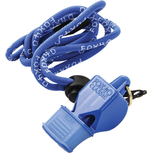 Classic Blue Whistle with Lanyard Superchem Industries