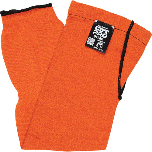 Manches Memphis avec trou pour le pouce, Kevlar, 18", ASTM ANSI niveau A5, Orange Superchem Industries