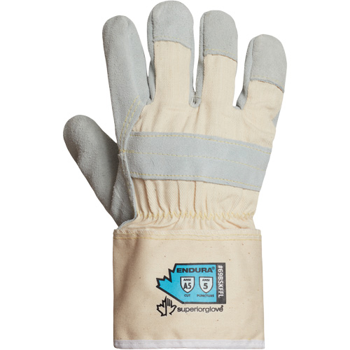 Gants dajusteur avec doublure compl&egrave;te de qualit&eacute; sup&eacute;rieure Endura, T-Grand, Paume en Cuir refendu, Doublure en Para-aramide Superchem Industries