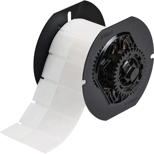 Self-Laminating Wire & Cable Label, Vinyl, 1" L x 2.6" H, Clear/White Superchem Industries