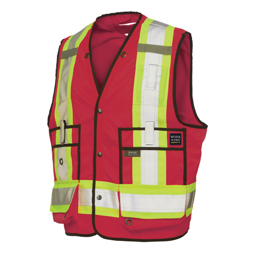 Surveyor Safety Vest, Red, Large, Polyester Superchem Industries