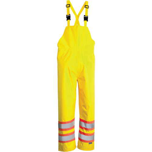 Open Road&reg; Bib Pants, Polyester, Small, High Visibility Lime-Yellow Superchem Industries