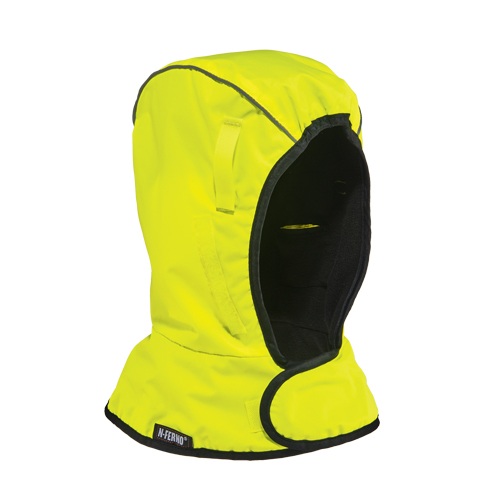 Coiffe d'hiver &eacute;conomique &agrave; deux couches N-Ferno 6842, Doublure en Molleton, Taille unique, Vert lime haute visibilit&eacute; Superchem Industries