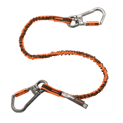 Squids&reg; 3119F(x) Double-Locking Tool Lanyard with Swivel, Bungee, Dual Carabiner Superchem Industries