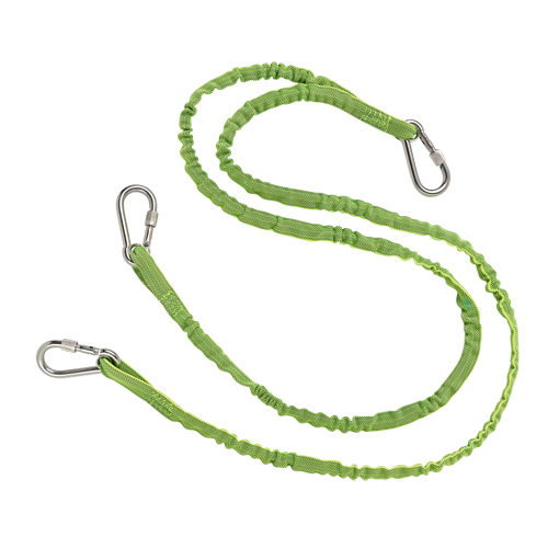 Squids&reg; 3311 Twin Leg Tool Lanyard, Bungee, Triple Carabiner Superchem Industries