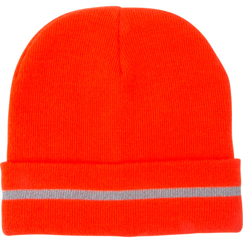 High Visibility Knit Hat with Reflective Stripe, High Visibility Orange, Acrylic Superchem Industries