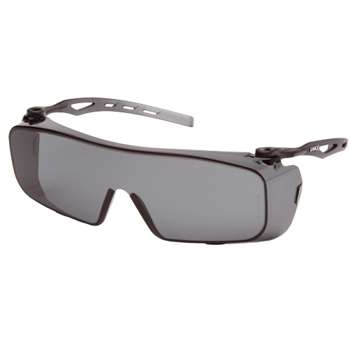 Cappture OTG Safety Glasses, Grey/Smoke Lens, Anti-Fog, ANSI Z87+/Meets/Exceeds CSA Z94.3 Superchem Industries