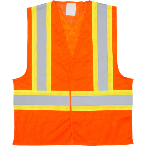 Veste de s&eacute;curit&eacute; pour la circulation, Orange haute visibilit&eacute;, Moyen, Polyester Superchem Industries