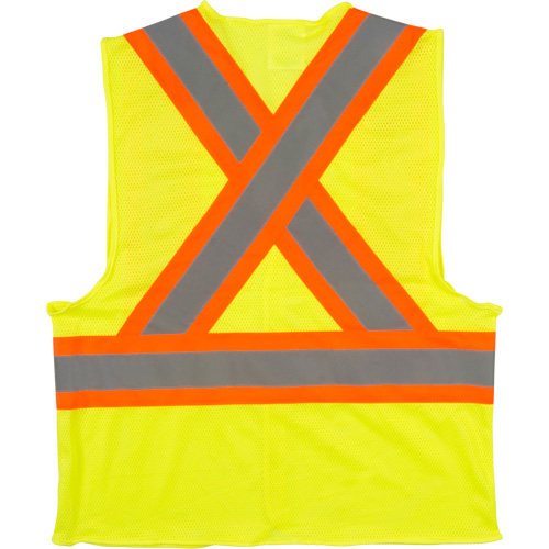 Veste de s&eacute;curit&eacute; pour la circulation, Jaune lime haute visibilit&eacute;, Moyen, Polyester Superchem Industries