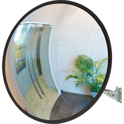 Convex Mirror with Telescopic Arm, Indoor/Outdoor, 12" Diameter Superchem Industries