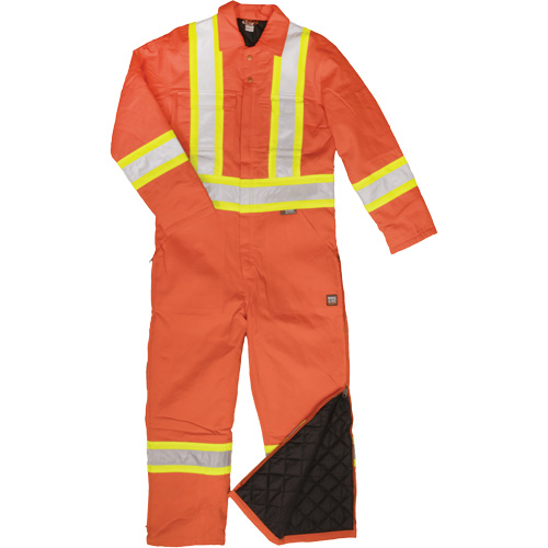 Reflective Duck Coveralls, Small, Orange Superchem Industries