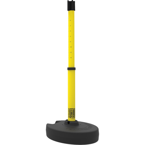 PLUS Barrier Post Set Receiver, 42" High, Yellow Superchem Industries