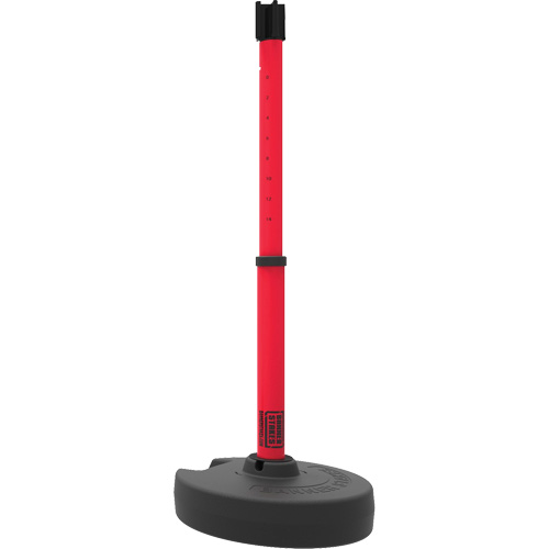 PLUS Barrier Post Set Receiver, 42" High, Red Superchem Industries