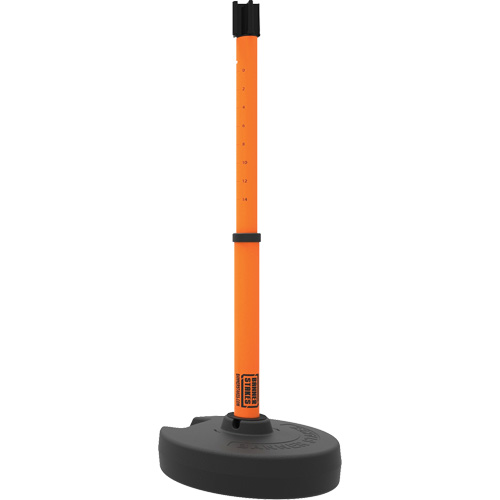 PLUS Barrier Post Set Receiver, 42" High, Orange Superchem Industries
