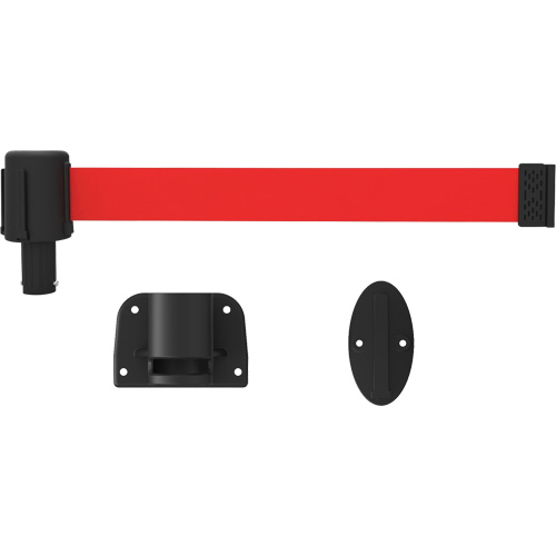 Syst&egrave;me de montage mural pour barri&egrave;re PLUS, Plastique, Fixation par vis, 15', Ruban Rouge Superchem Industries
