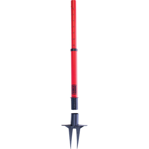 PLUS Barrier Post, 42" High, Red Superchem Industries