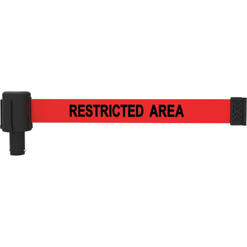 Cassette de banni&egrave;re PLUS, Restricted Area, 15', Ruban Rouge Superchem Industries