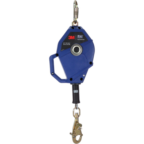 Cordage de s&eacute;curit&eacute; autor&eacute;tractable avec verrouillage intelligent, 30', Acier galvanis&eacute;, Pivotant Superchem Industries