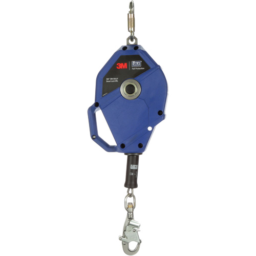 Cordage de s&eacute;curit&eacute; autor&eacute;tractable avec verrouillage intelligent, 50', Acier inoxydable, Pivotant Superchem Industries
