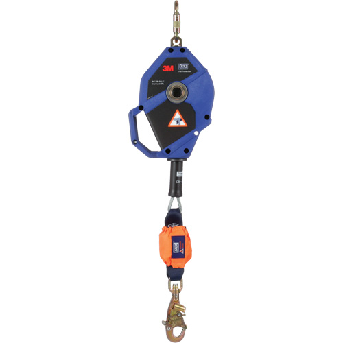 Cordage de s&eacute;curit&eacute; autor&eacute;tractable avec verrouillage intelligent, 30', Acier inoxydable, Pivotant Superchem Industries