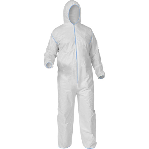 Protective Coveralls, Medium, White, Microporous Superchem Industries