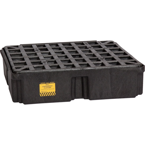 Modular Spill Platform, 15 US gal. Spill Capacity, 26" x 26.25" x 6.5" Superchem Industries