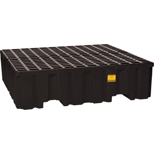 Palette de confinement des d&eacute;versements, Capacit&eacute; de d&eacute;versement 132 gal. US, 51" x 52,5" x 13,75" Superchem Industries