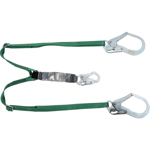 V-Series Lanyard, 6', Rebar Hook Center, Snap Hook Leg Ends, Polyester Superchem Industries