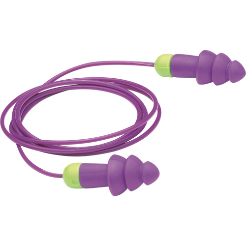 Bouchons d'oreilles r&eacute;utilisables Rockets, Avec cordon, Vrac - Sac en poly, 27 dB NRR, Taille unique Superchem Industries