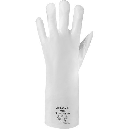 ALPHATEC&reg; 02-100 Chemical-Resistant Gloves, Size 10, 15.0" L, HPPE, 2.4-mil Superchem Industries