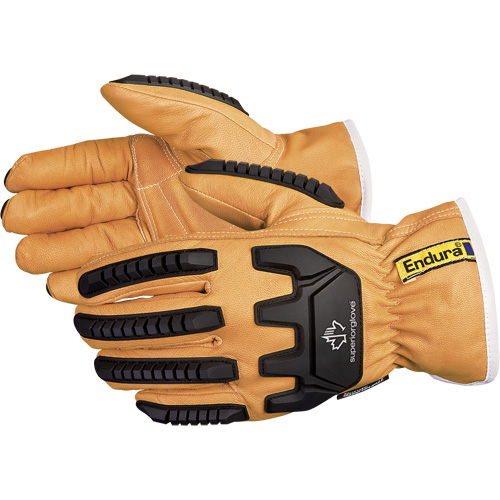 Gants de conducteur antichocs Endura, T-petit, Paume en Cuir fleur de ch&egrave;vre, Thinsulate Superchem Industries